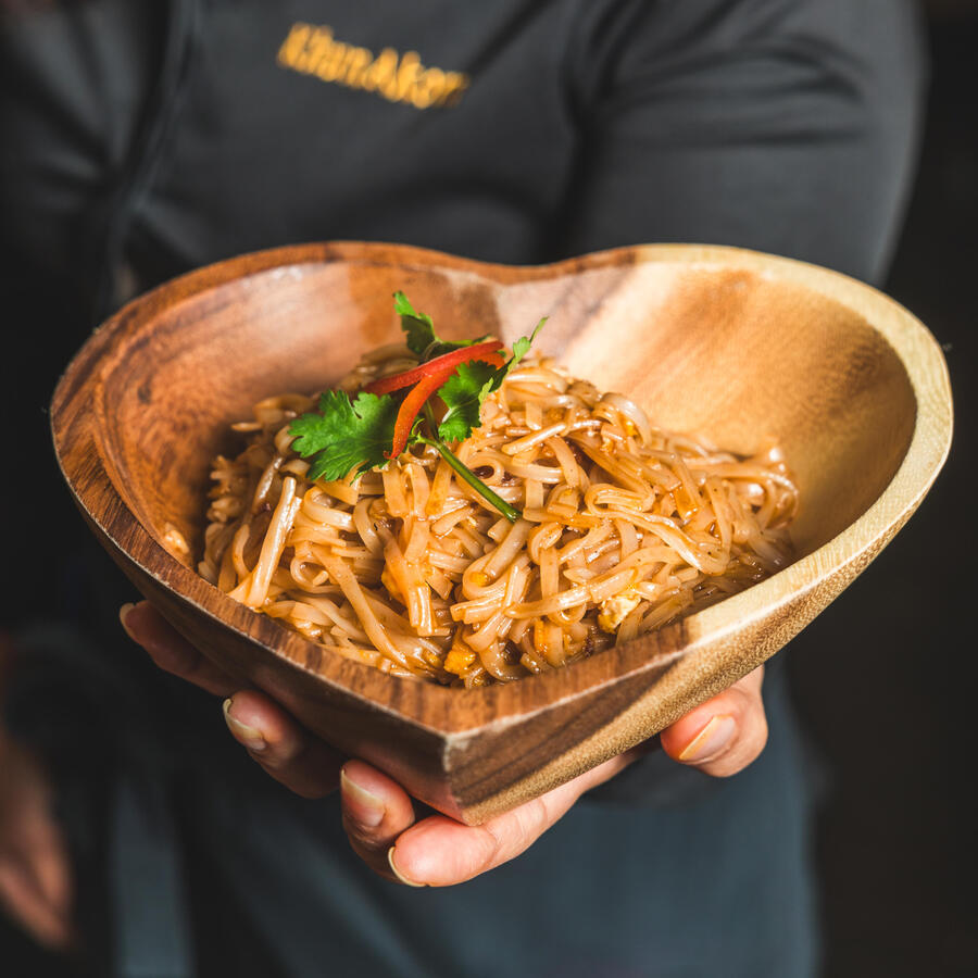 Pâtes de riz sautées natures - Khun Akorn